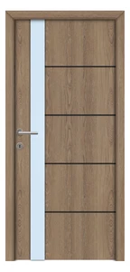 Himéra fekete fémintarziás dekorfóliás beltéri ajtó