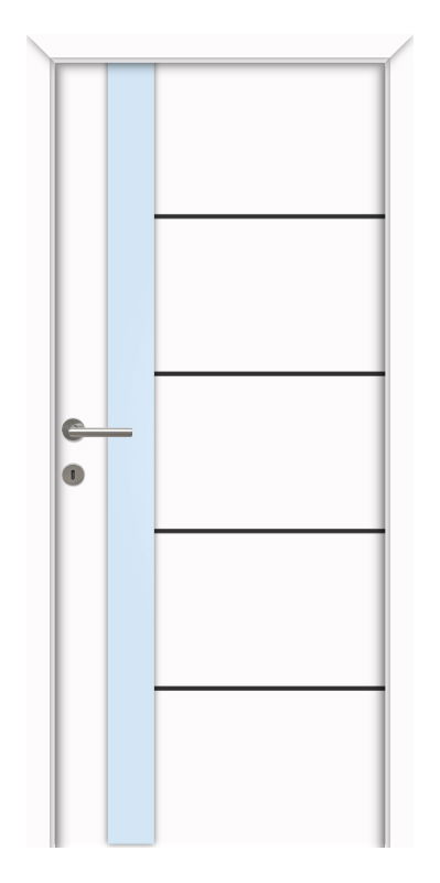 Himéra fekete fémintarziás, üveges CPL beltéri ajtó