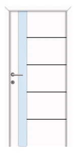 Himéra fekete fémintarziás, üveges CPL beltéri ajtó