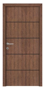 Lindosz IV fekete fémintarziás CPL beltéri ajtó