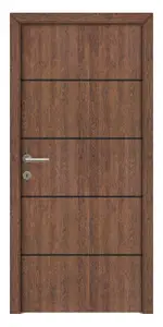 Lindosz IV fekete fémintarziás CPL beltéri ajtó