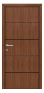 Lindosz IV fekete fémintarziás dekorfóliás beltéri ajtó