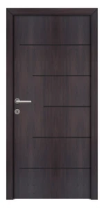 Lindosz K fekete fémintarziás CPL beltéri ajtó