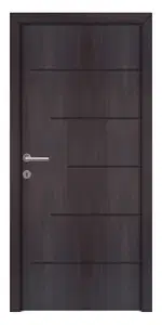 Lindosz K fekete fémintarziás CPL beltéri ajtó