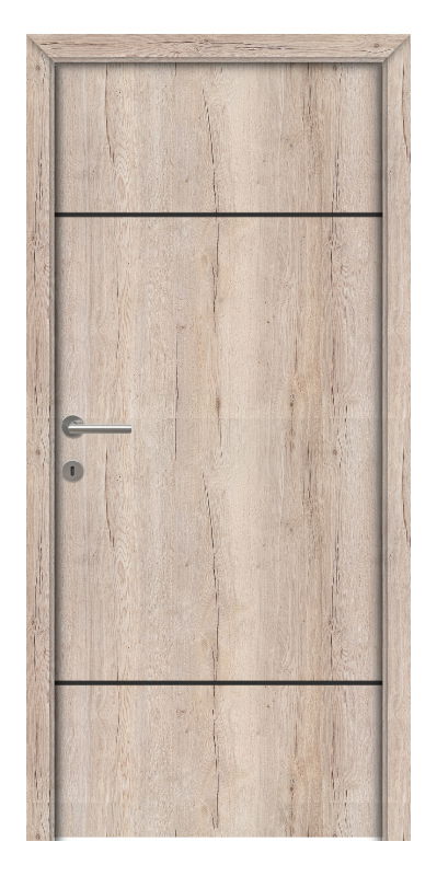 Lindosz P II fekete fémintarziás CPL beltéri ajtó