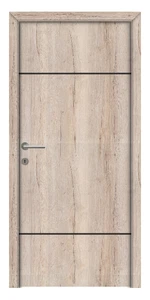 Lindosz P II fekete fémintarziás CPL beltéri ajtó