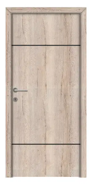 Lindosz P II fekete fémintarziás CPL beltéri ajtó