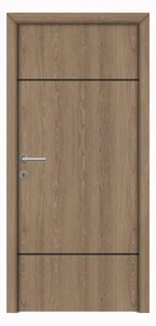 Lindosz P II fekete fémintarziás dekorfóliás beltéri ajtó