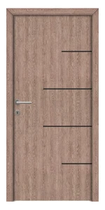 Lindosz R fekete fémintarziás CPL beltéri ajtó