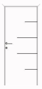 Lindosz R fekete fémintarziás dekorfóliás beltéri ajtó