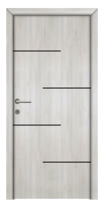 Lindosz Z fekete fémintarziás CPL beltéri ajtó