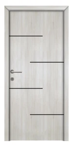 Lindosz Z fekete fémintarziás CPL beltéri ajtó