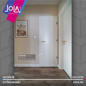 Sárvár mart felületű festett MDF beltéri ajtó - Referenciakép - 1
