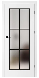 Titán Moson 2 festett titán fehér üveges beltéri ajtó