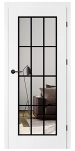 Titán Moson 3 festett titán fehér üveges beltéri ajtó