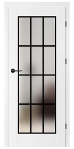 Titán Moson 4 festett titán fehér üveges beltéri ajtó