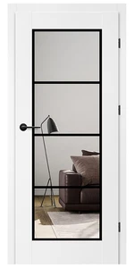 Titán Moson 5 festett titán fehér üveges beltéri ajtó