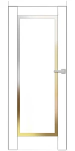 Titán Turán 8 festett titán fehér üveges beltéri ajtó