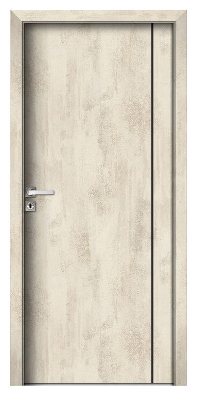 Trója I fekete fémintarziás CPL beltéri ajtó