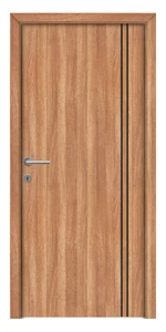 Trója II fekete fémintarziás CPL beltéri ajtó