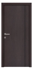 Trója II fekete fémintarziás dekorfóliás beltéri ajtó