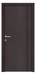 Trója II fekete fémintarziás dekorfóliás beltéri ajtó