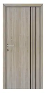 Trója III fekete fémintarziás CPL beltéri ajtó