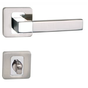 Basic Florida króm-szatén nikkel négyzetrozettás WC zár