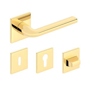  BELLA SLIM TÉGLALAP fényes sárgaréz kilincs