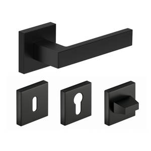  CUBE szálcsiszolt matt fekete kilincs