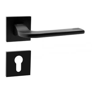 IBIZA matt fekete négyzetrozettás kilincs PZ zár