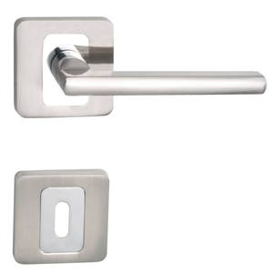 Basic Daniela szatén nikkel négyzetrozettás BB, PZ zár