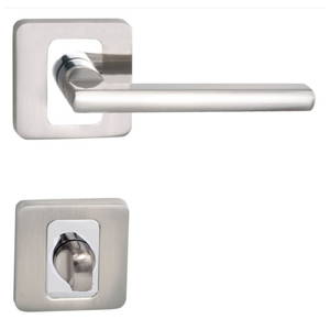 Basic Daniela szatén nikkel négyzetrozettás WC zár