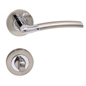 Basic Vesta króm-szatén nikkel körrozettás WC zár