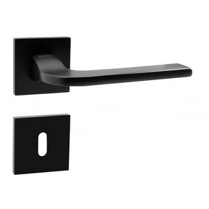 IBIZA matt fekete négyzetrozettás kilincs BB zár